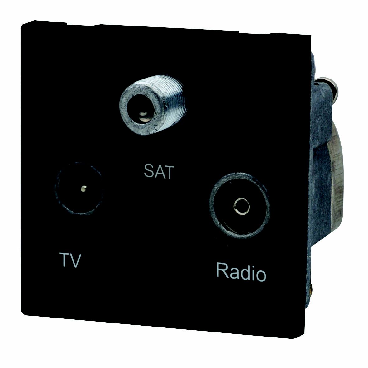 LAP Flush-mounted Triple Flush-mounted TV, radio & satellite socket
