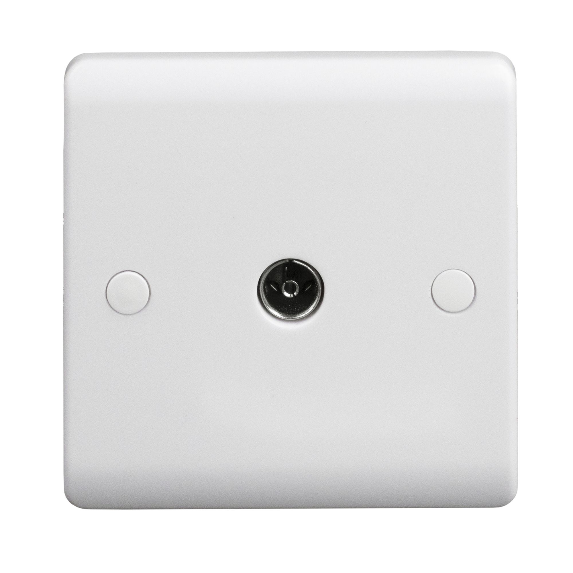 LAP Flush-mounted Wall-mounted TV socket Gloss White