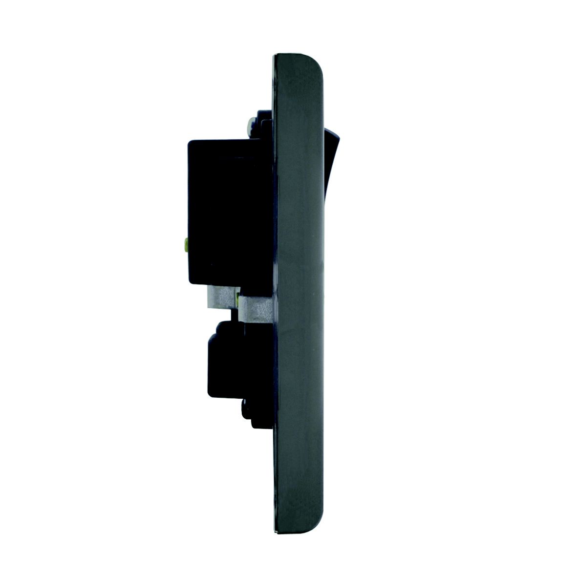 LAP Nickel effect 240V Black Socket, Pack of 5