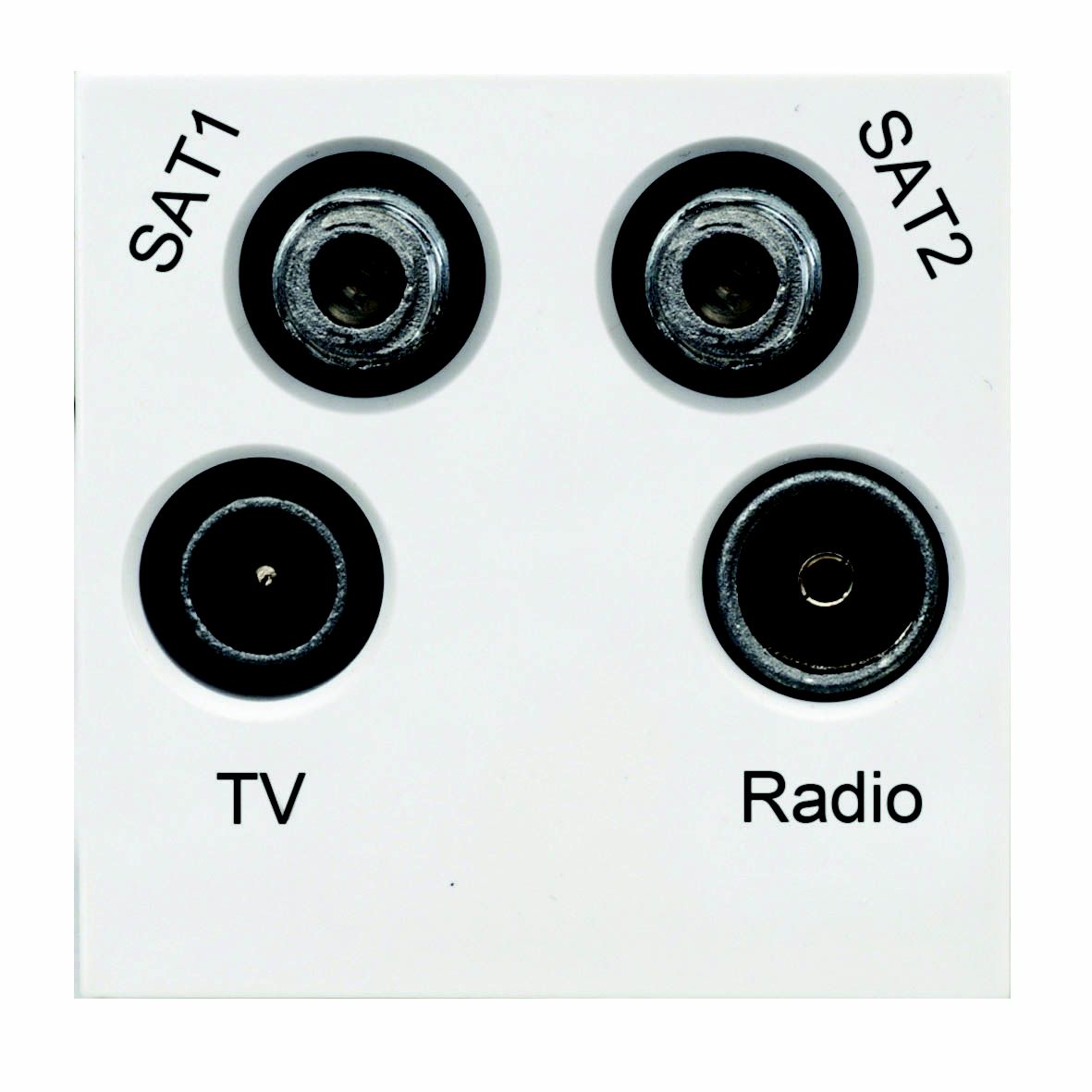 LAP Quadruple TV, radio & satellite socket