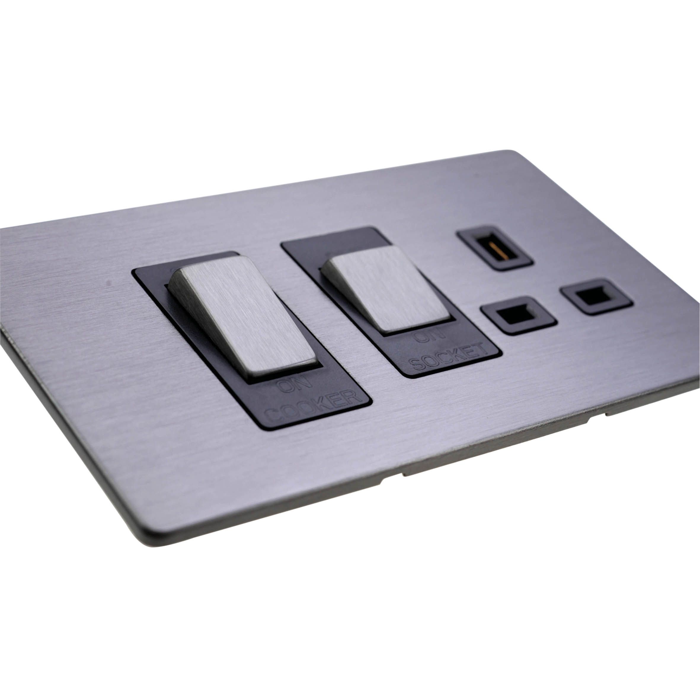 LAP Screwless Cooker switch & socket & Black inserts