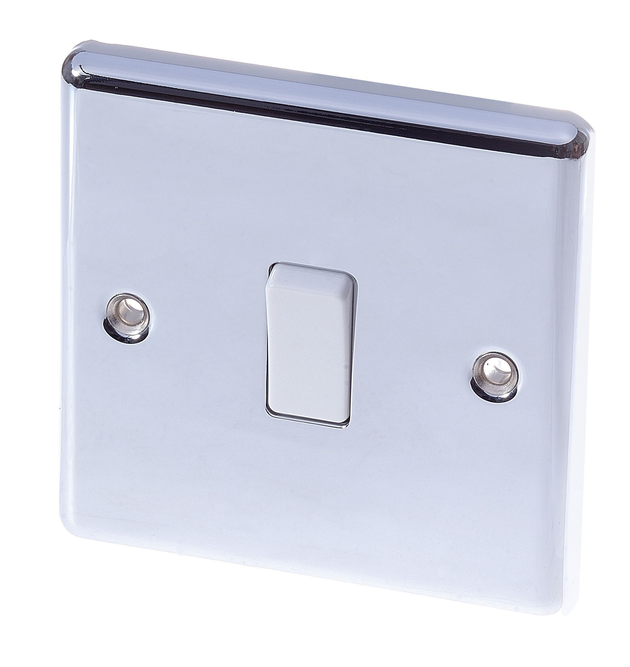 LAP Silver 10A 2 way 1 gang Raised Switch