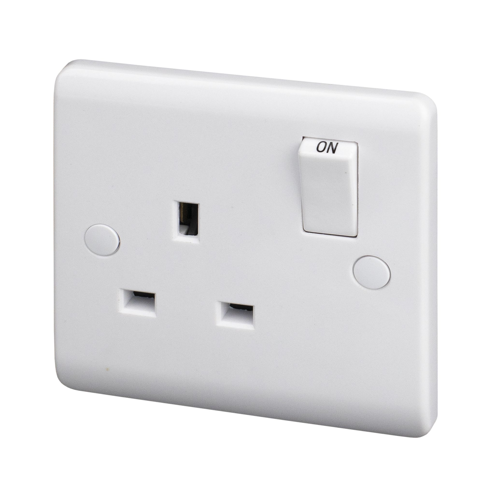 LAP Single 13A Switched Socket & Colour matched inserts, Pack of 5 ...
