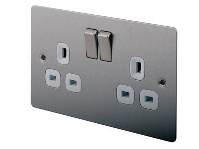 LAP Steel 13A Unswitched socket