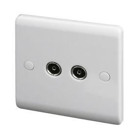 LAP Wall-mounted TV socket Gloss White