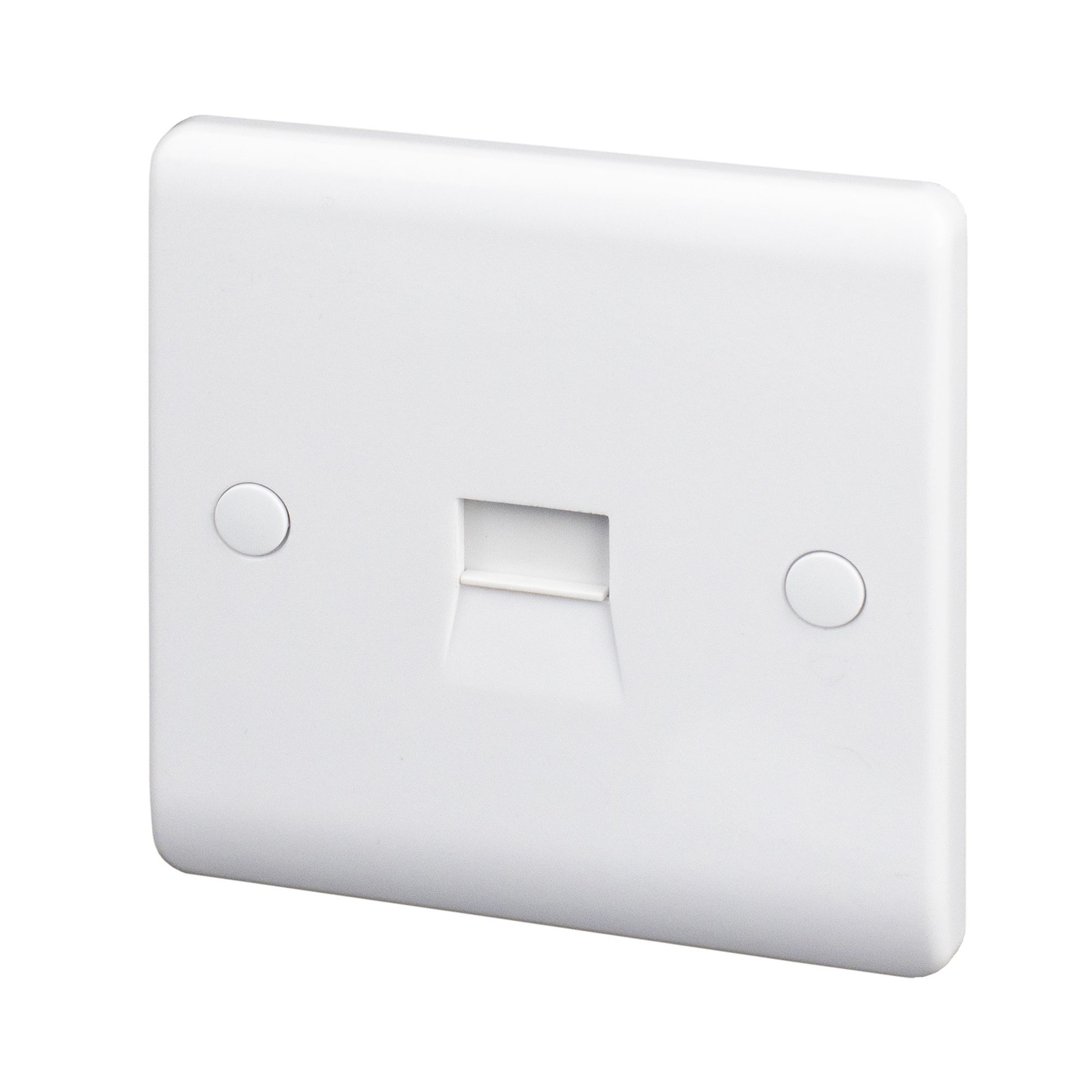 LAP White 1 gang Raised slim Master telephone socket