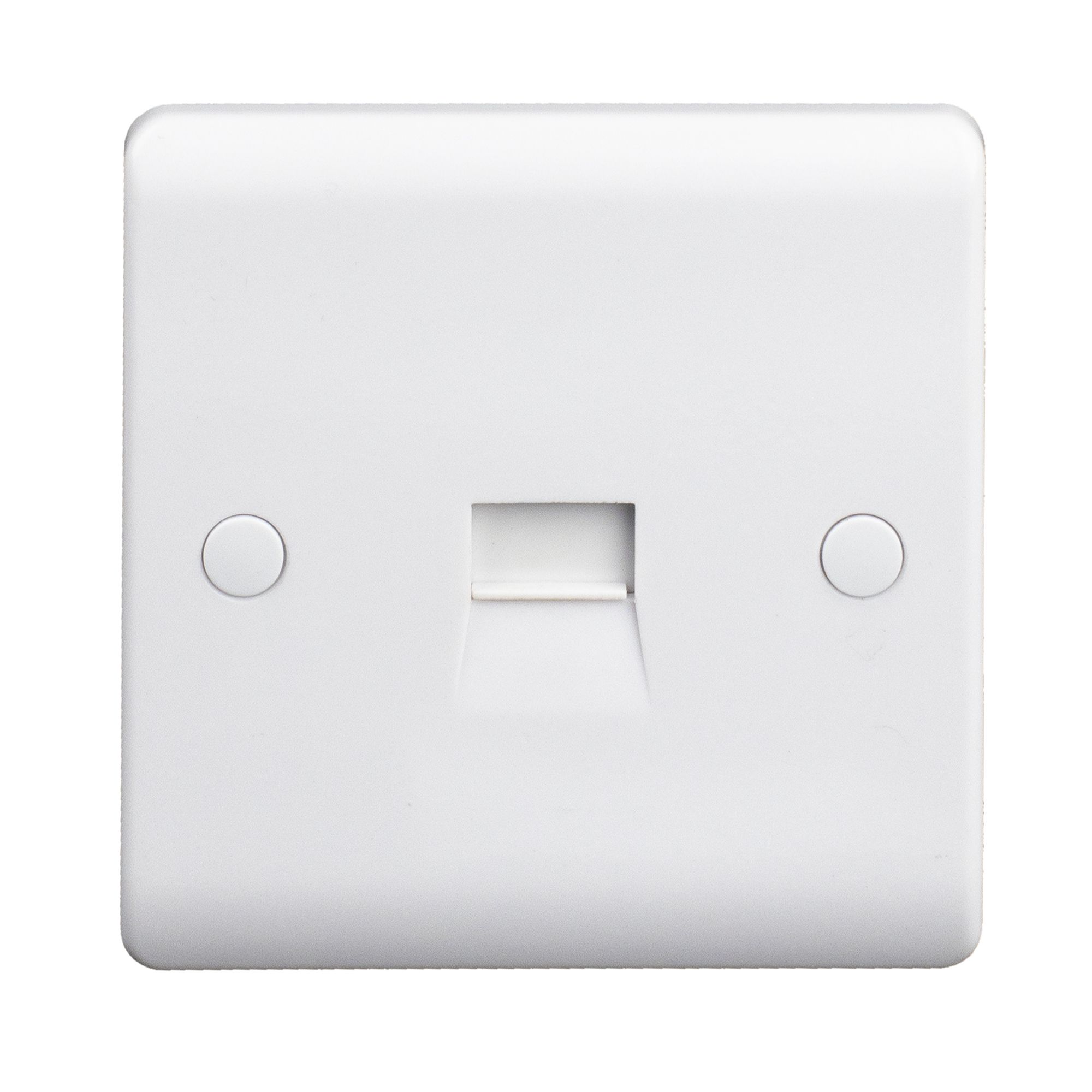 LAP White 1 gang Raised slim Master telephone socket