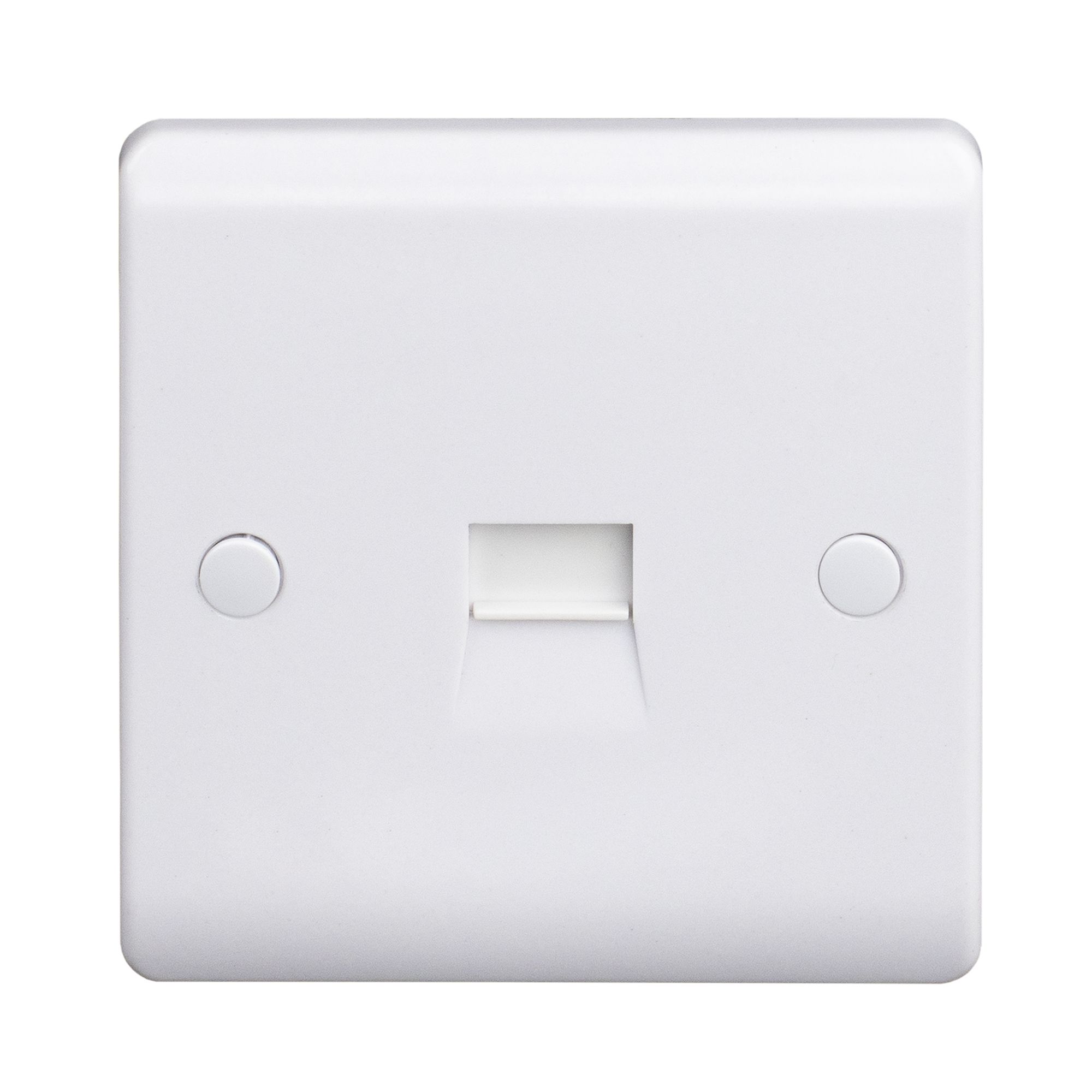 LAP White 1 gang Raised slim Slave telephone socket