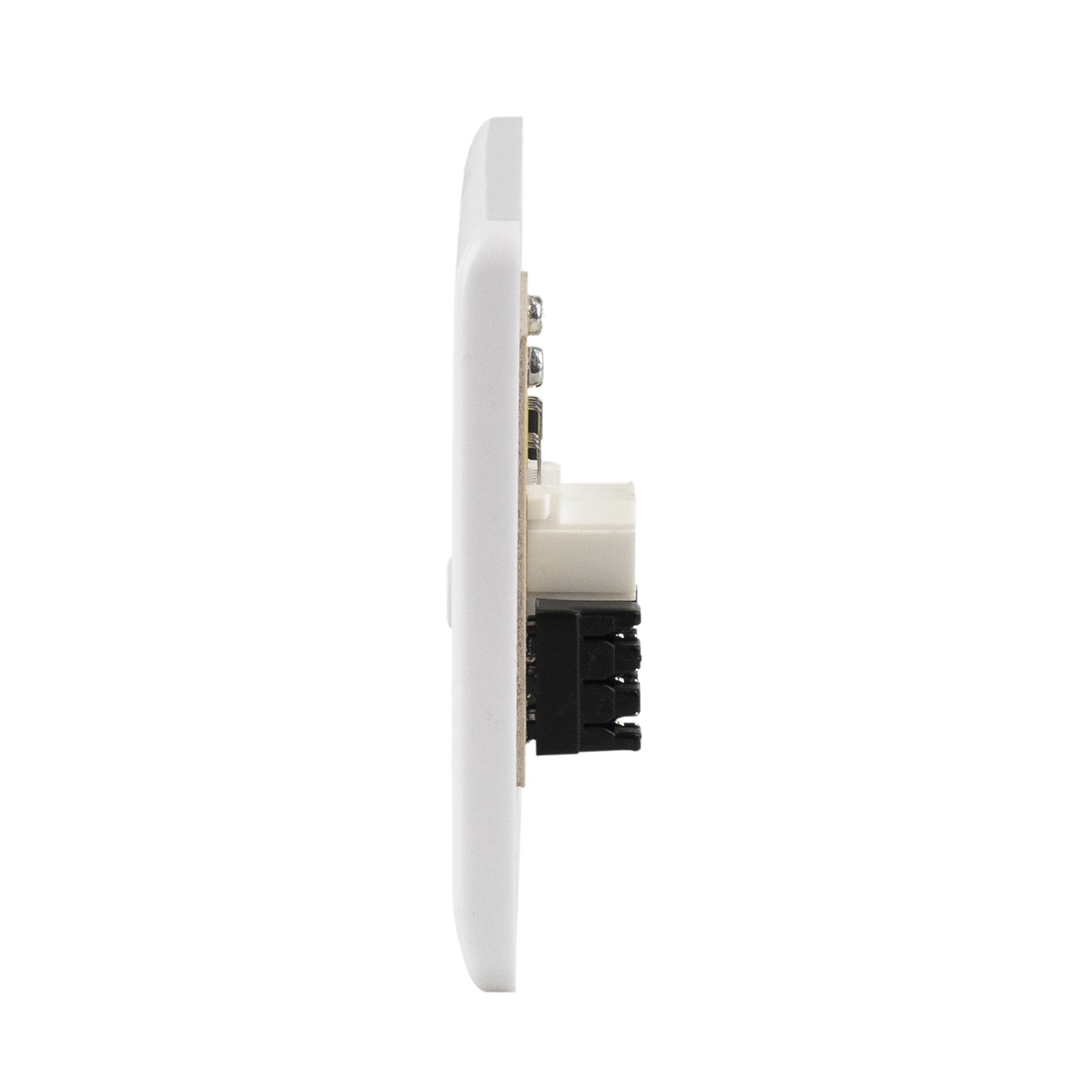 LAP White 1 gang Raised slim Slave telephone socket