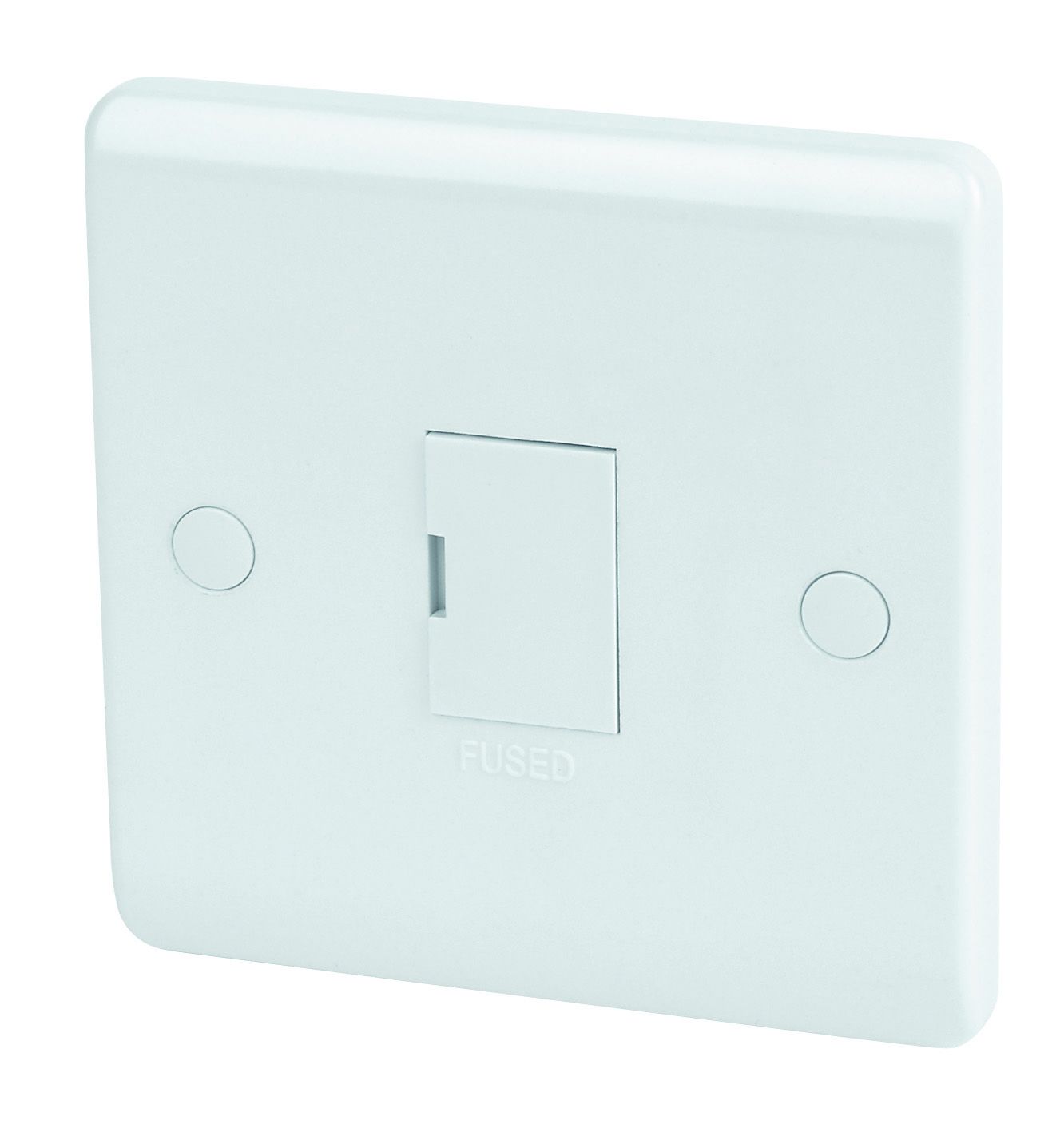 LAP White 13A Raised slim profile Unswitched Connection unit