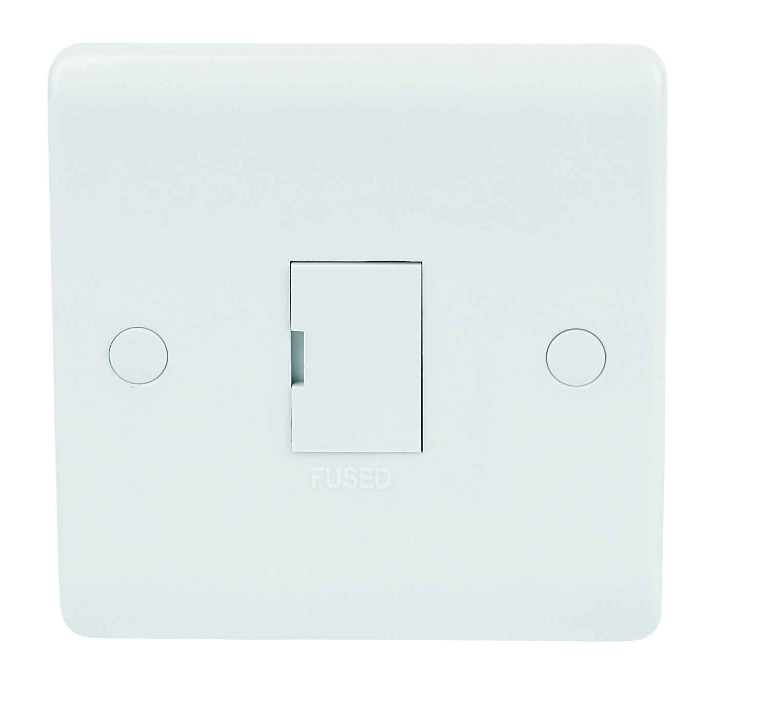 LAP White 13A Raised slim profile Unswitched Connection unit
