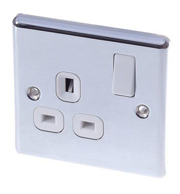 LAP White 13A Switched Socket