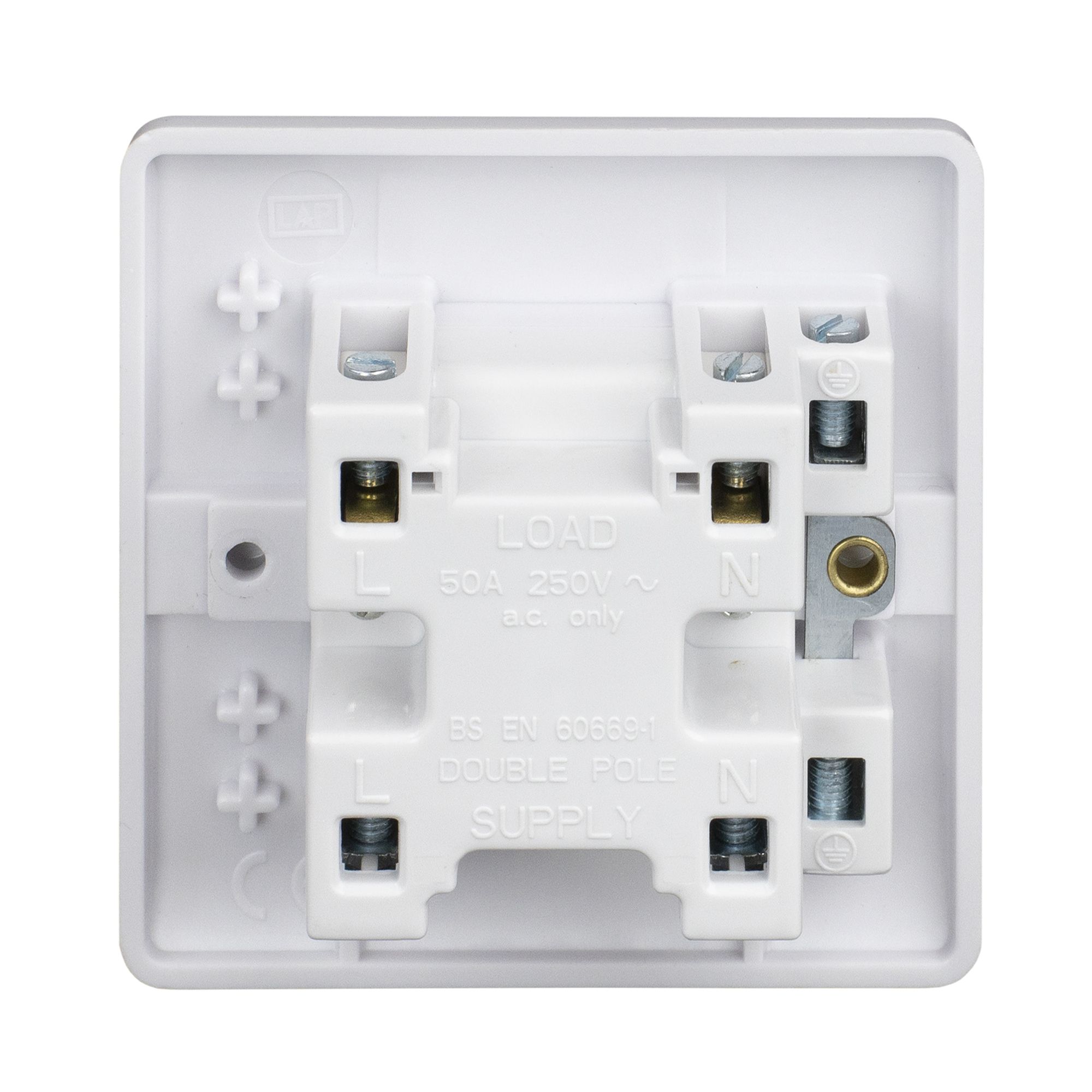 LAP White 45A 2 way 1 gang Raised slim Cooker Switch