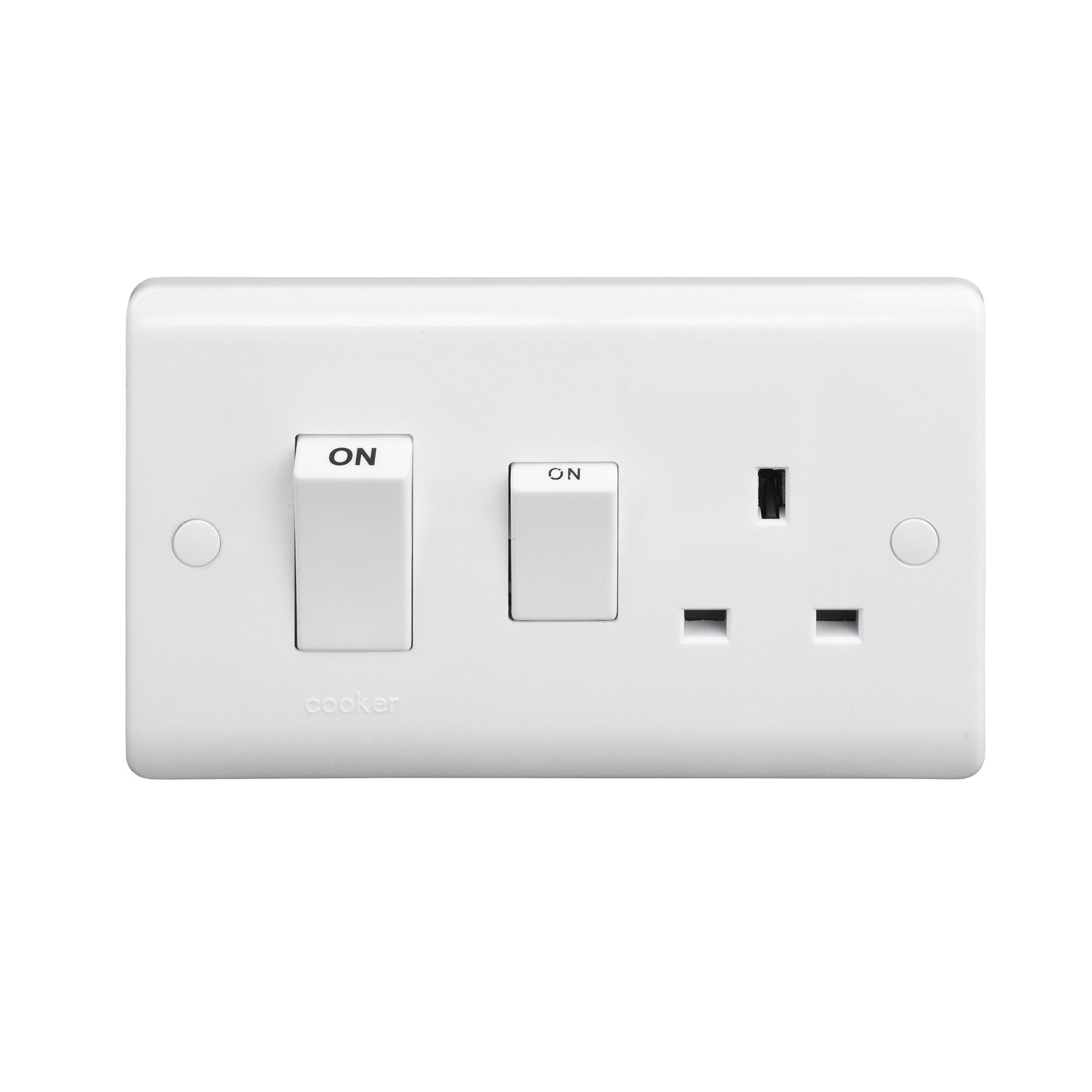 LAP White Cooker switch & socket & Colour matched inserts