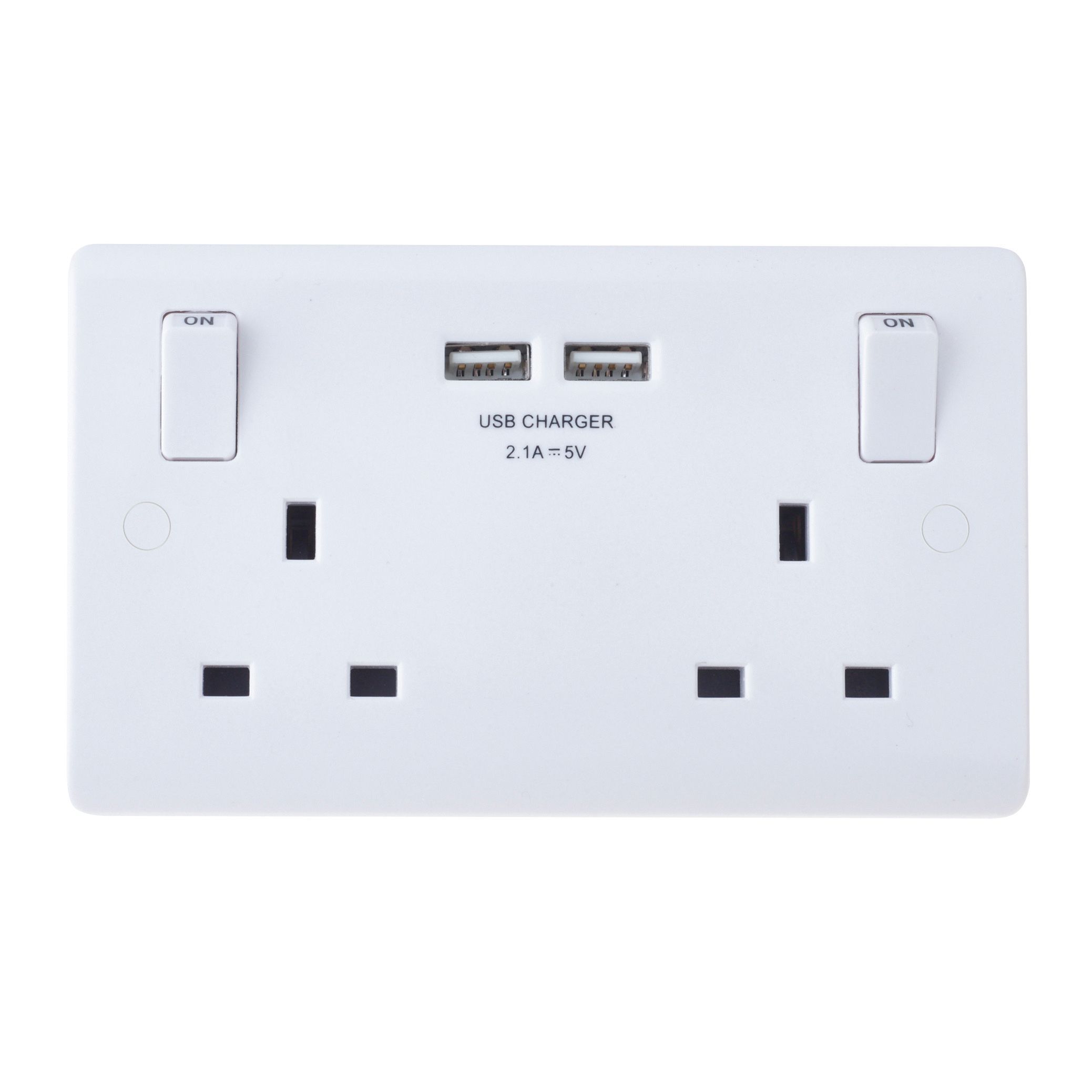 LAP White USB socket DIY at B&Q