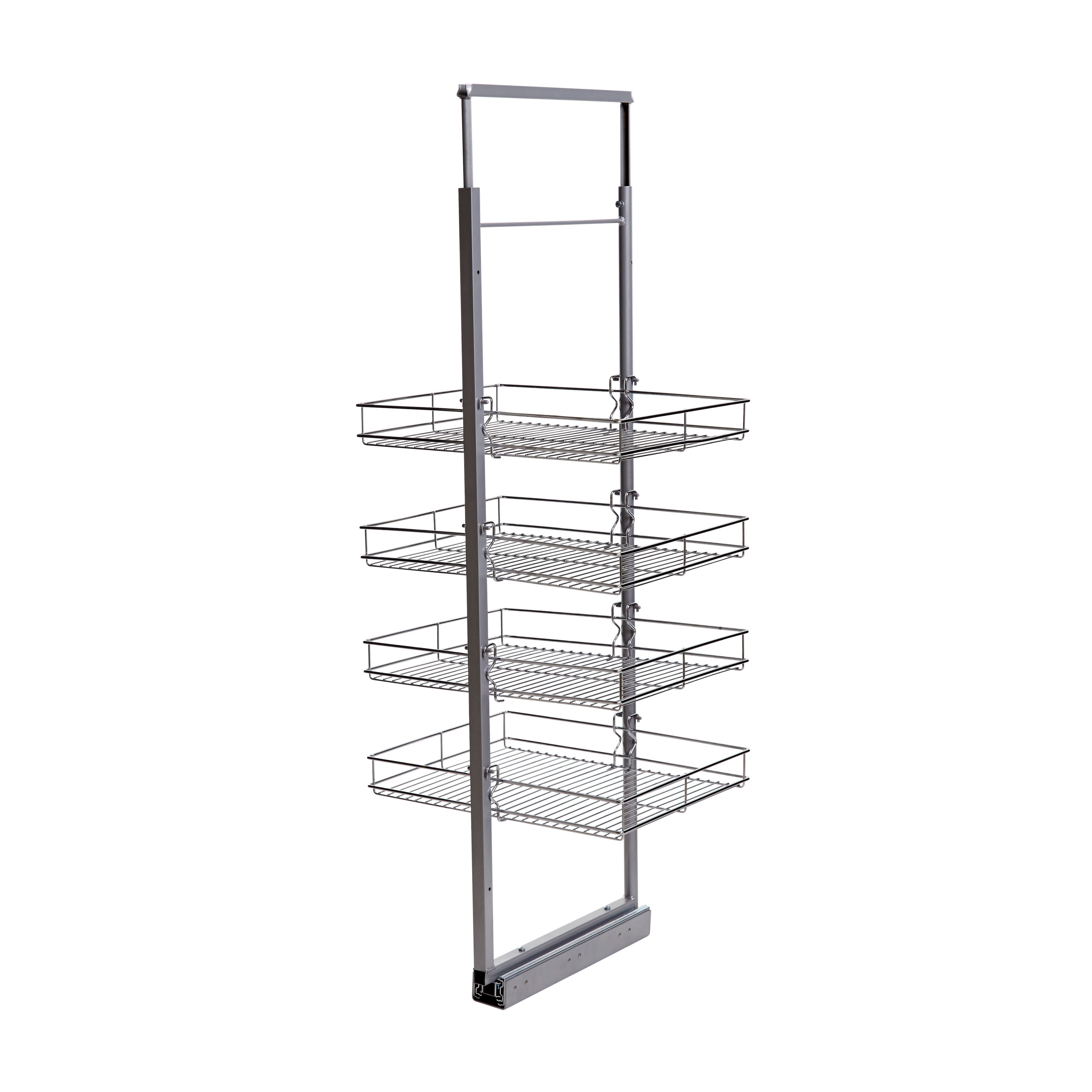 Larder system Silver effect Pull out storage, (W)600mm DIY at B&Q