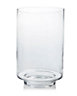 Large Clear Smoked effect Hurricane vase, 29cm