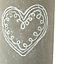 Large Heart Vase , Grey