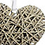 Large Heart Wicker Hanging ornament, Natural