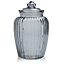 Large Ornate Glass Jar, Grey