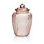Large Ornate Glass Jar, Pink
