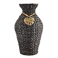 Large Wicker Vase , Brown
