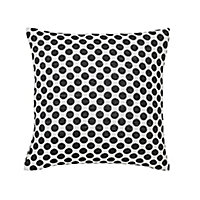 Larinar Black & white Spotted Indoor Cushion (L)50cm x (W)50cm