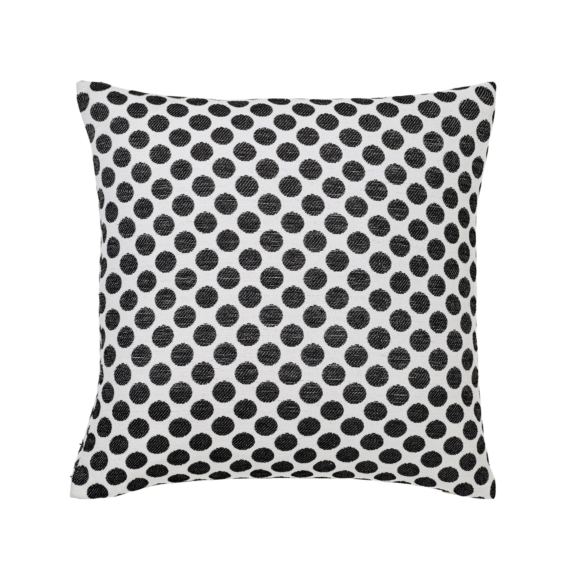 Larinar Black & white Spotted Indoor Cushion (L)50cm x (W)50cm | DIY at B&Q