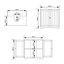 Lassic Hayle Matt Grey Freestanding Double Bathroom Sink cabinet (H)60cm (W)60cm
