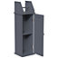 Lassic Hayle Matt Grey Freestanding Toilet roll holder & cupboard (H)680mm (W)205mm