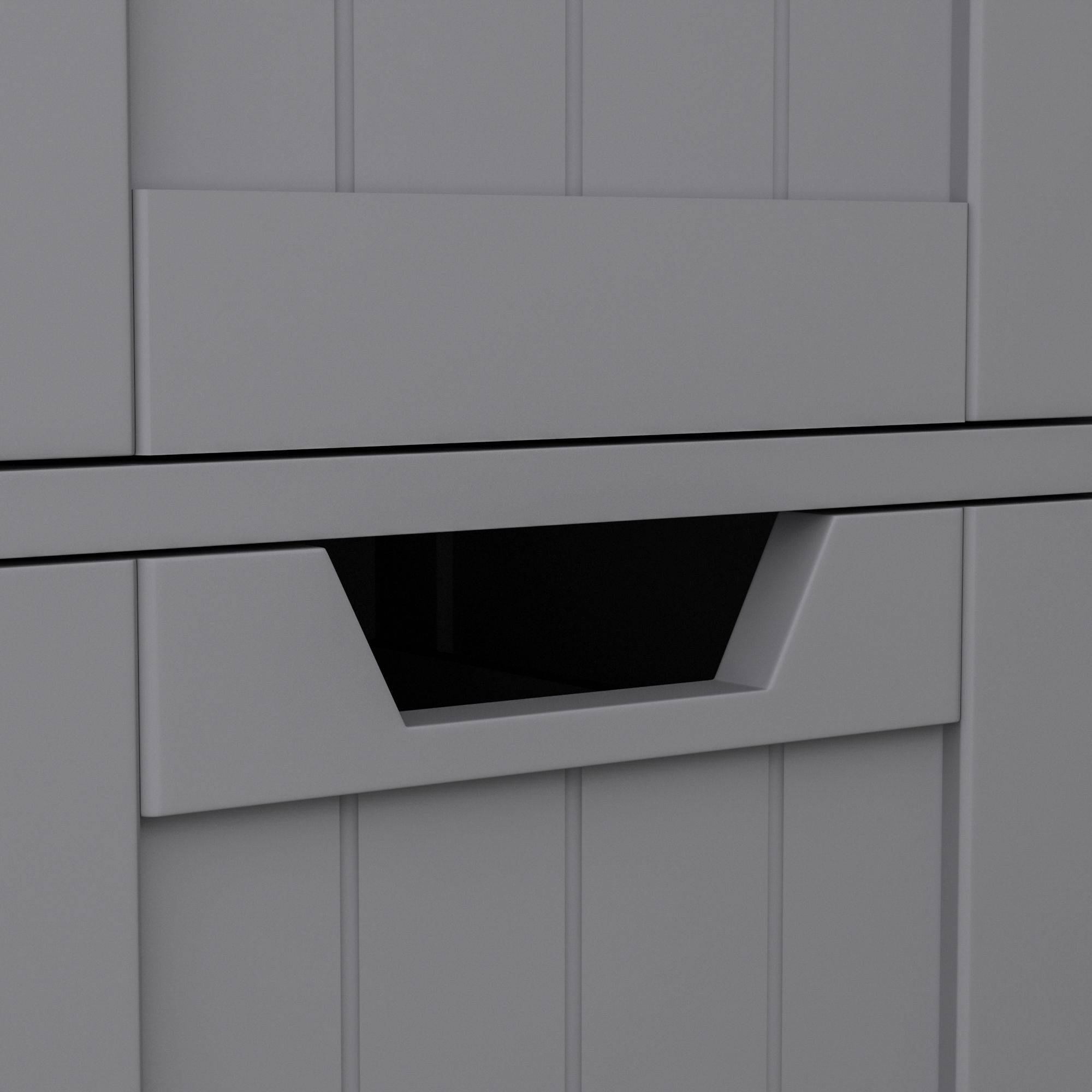 Lassic Hayle Matt Grey Narrow 4 Drawer unit (H)810mm (W)300mm