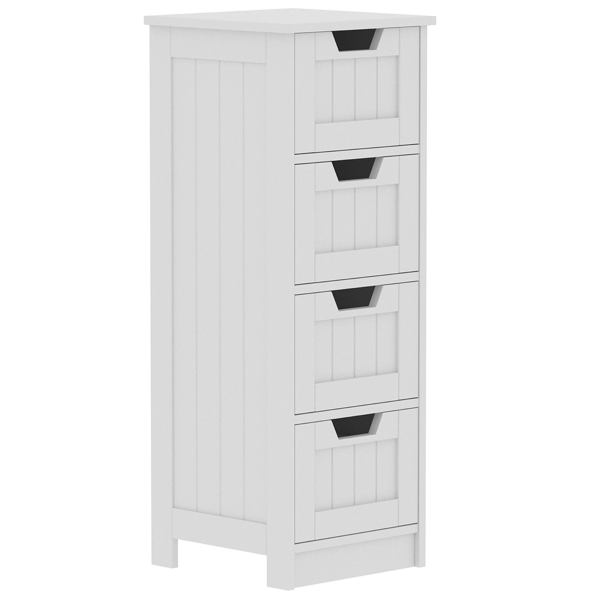 Lassic Hayle Matt White Narrow 4 Drawer unit (H)810mm (W)300mm