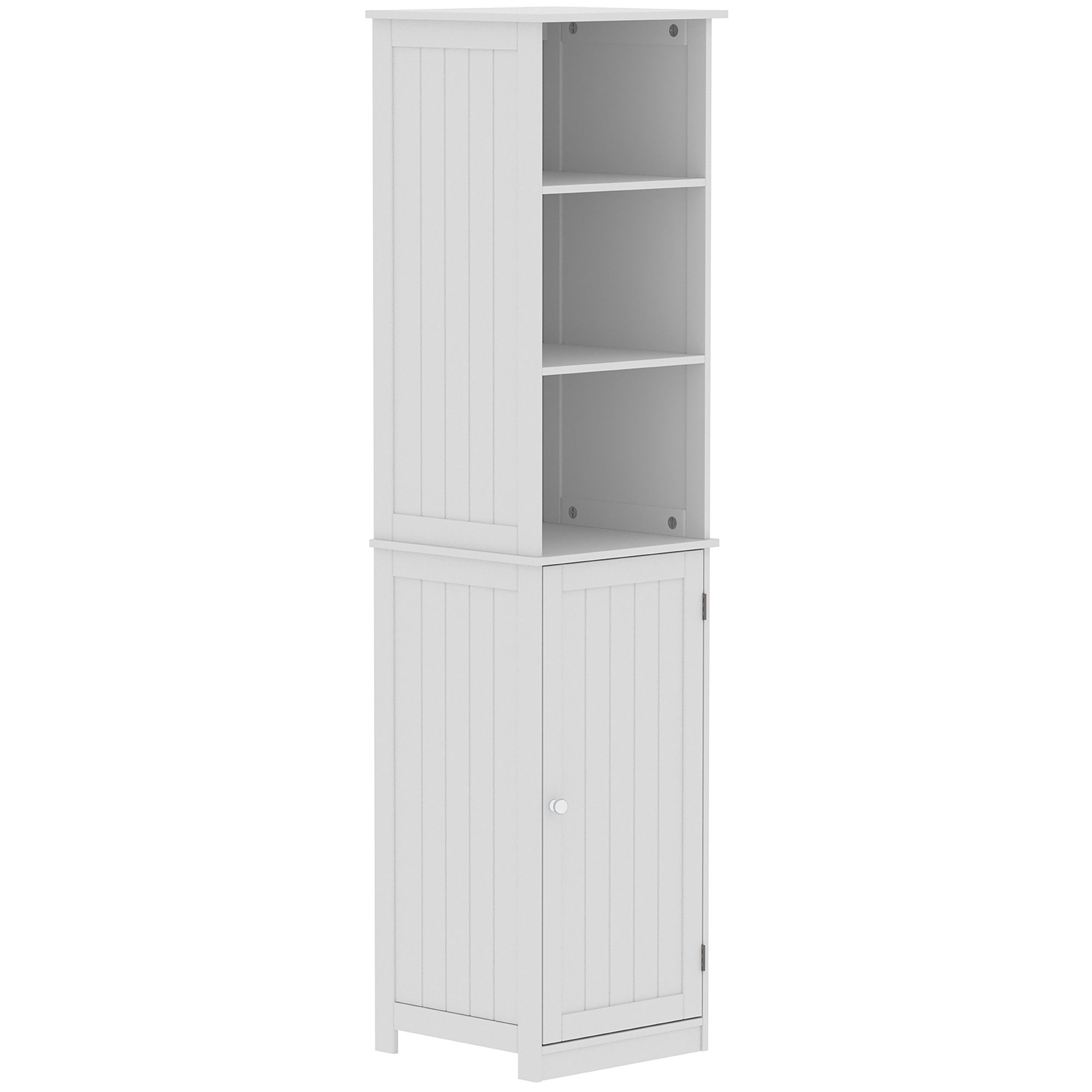 Buy Lassic Hayle Tall Matt White Single Wall-mounted Bathroom Cabinet ...