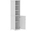 Lassic Hayle Tall Matt White Single Wall-mounted Bathroom Cabinet (H)170cm (W)40cm
