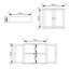 Lassic Rebecca Jones Matt Grey Double Mirrored Wall Cabinet (W)570mm (H)470mm