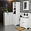 Lassic Rebecca Jones Matt White Modern Single Wall cabinet Mirrored (W)340mm (H)530mm