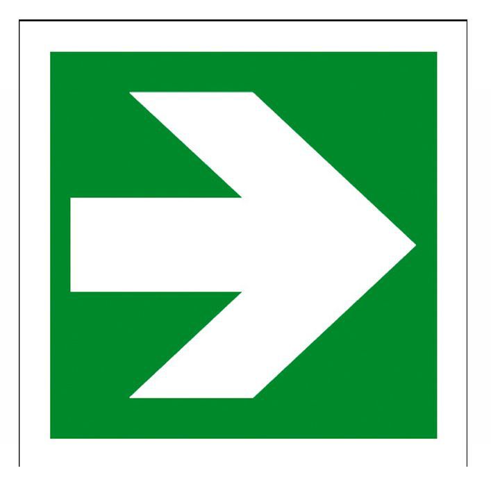 Lateral arrow Self-adhesive labels, (H)150mm (W)150mm