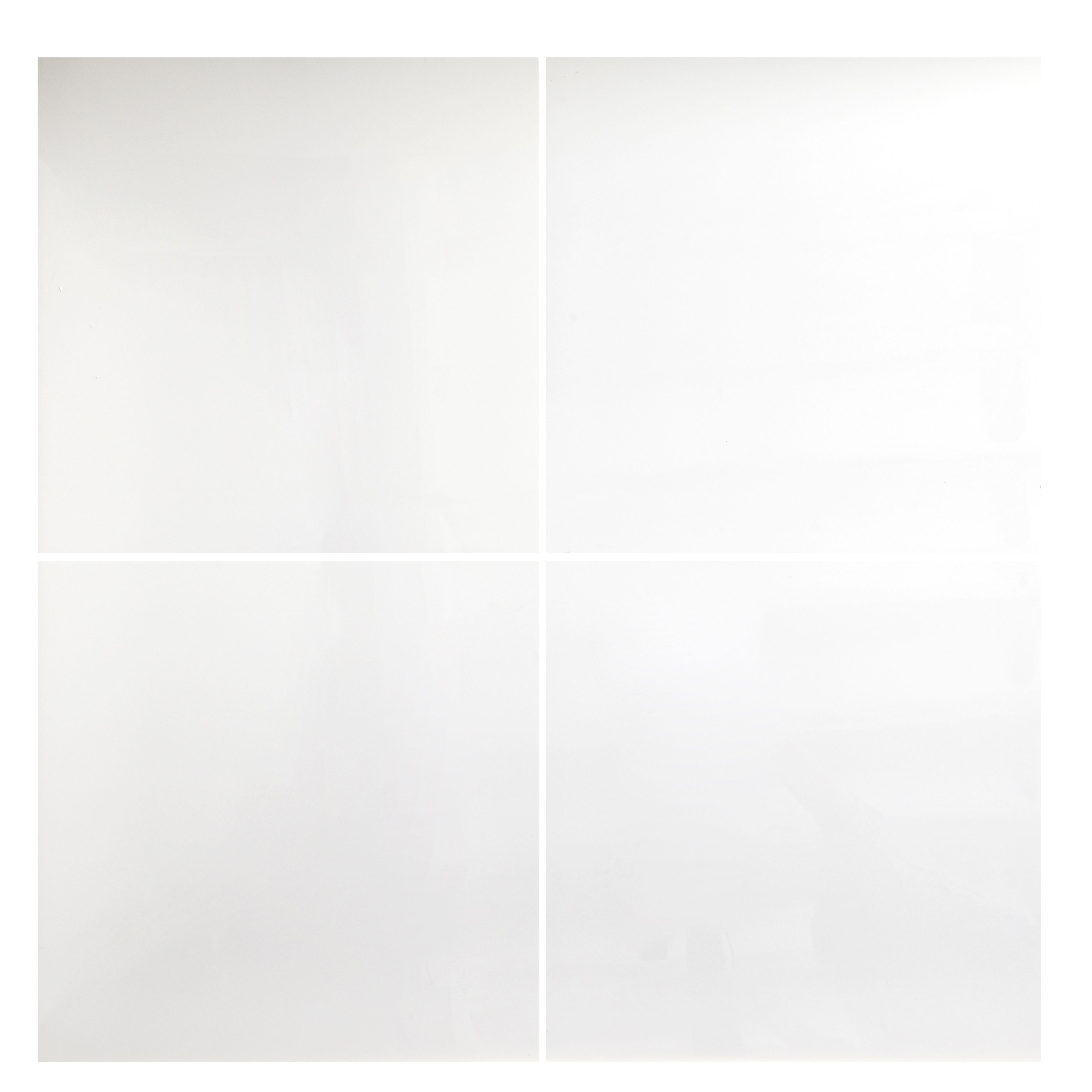 Latinie White Gloss Stone effect Porcelain Indoor & outdoor Wall & floor Tile, Pack of 3, (L)600mm (W)600mm