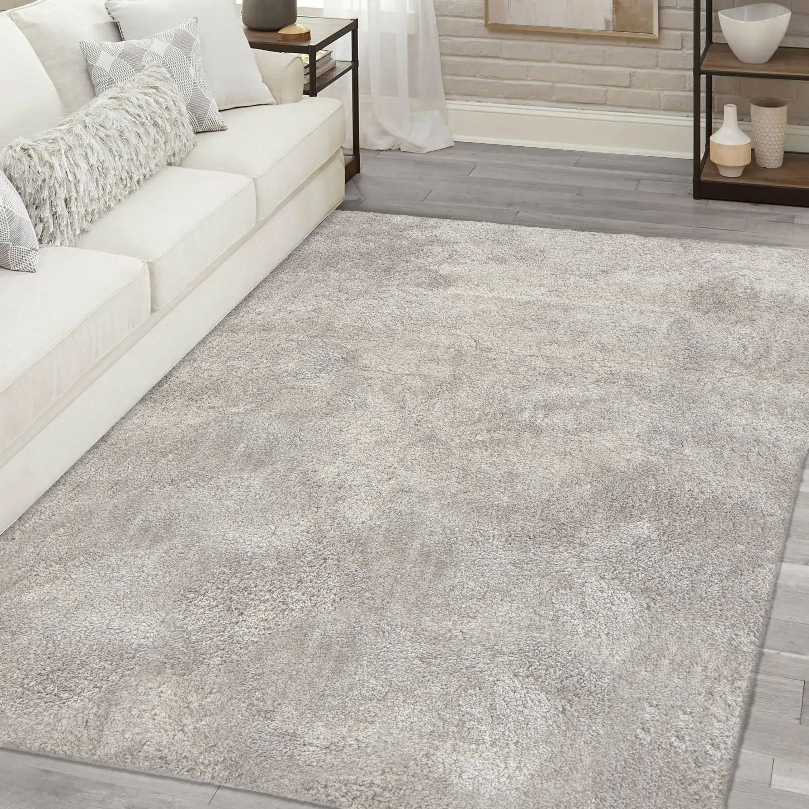 Latte Plain Large Rug, (L)230cm x (W)160cm