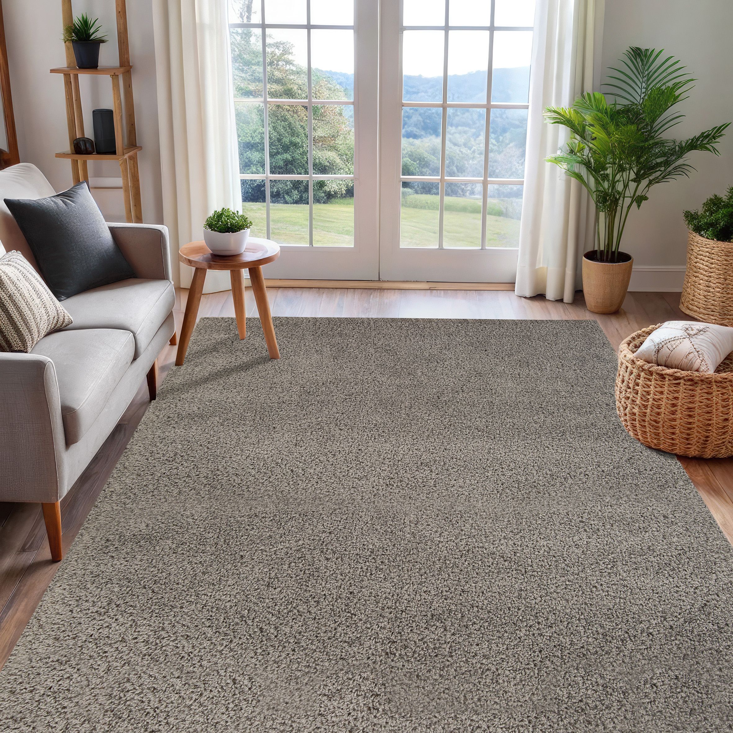 Latte Shaggy Large Rug, (L)220cm x (W)160cm