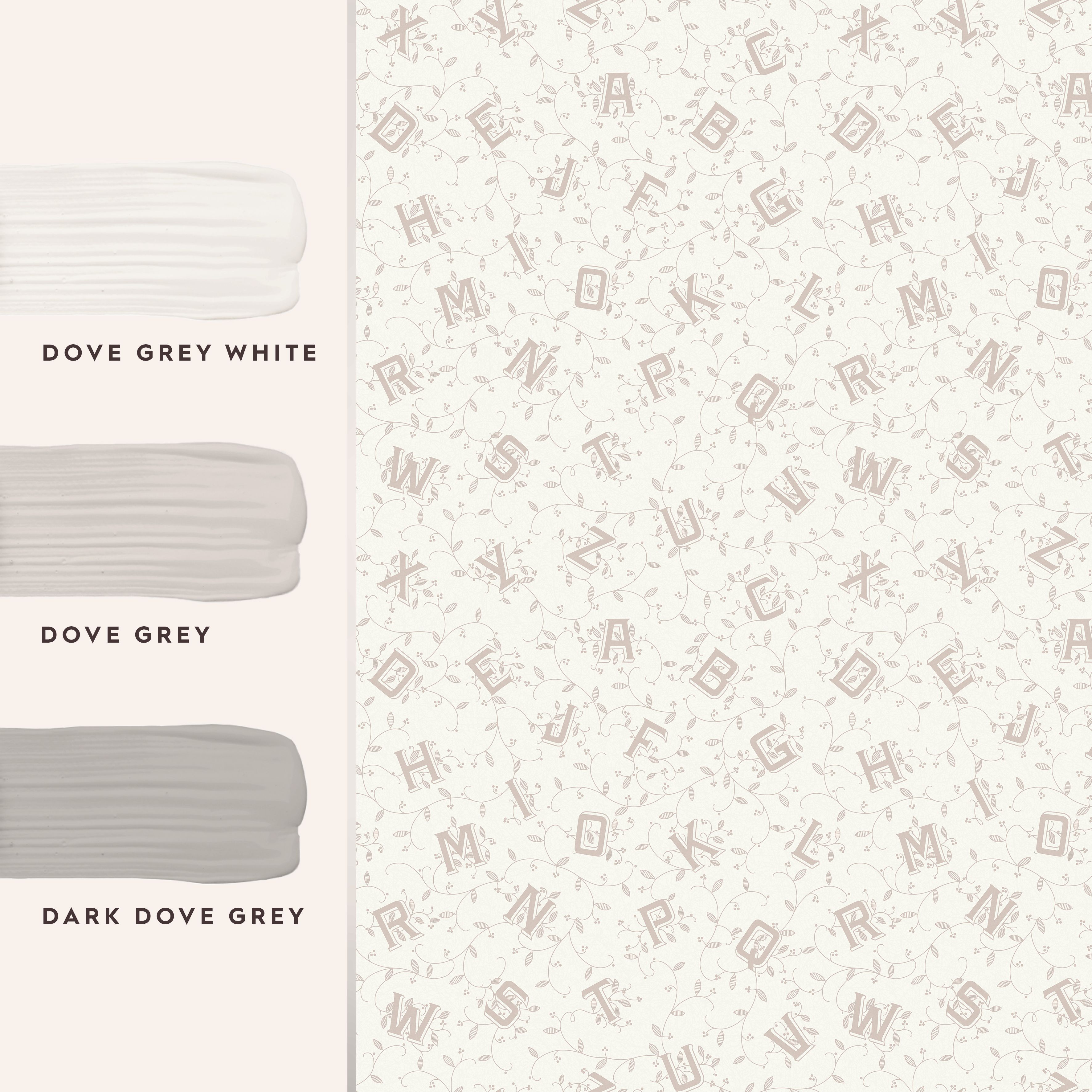 Laura Ashley Alphabet Grey Kids Smooth Wallpaper