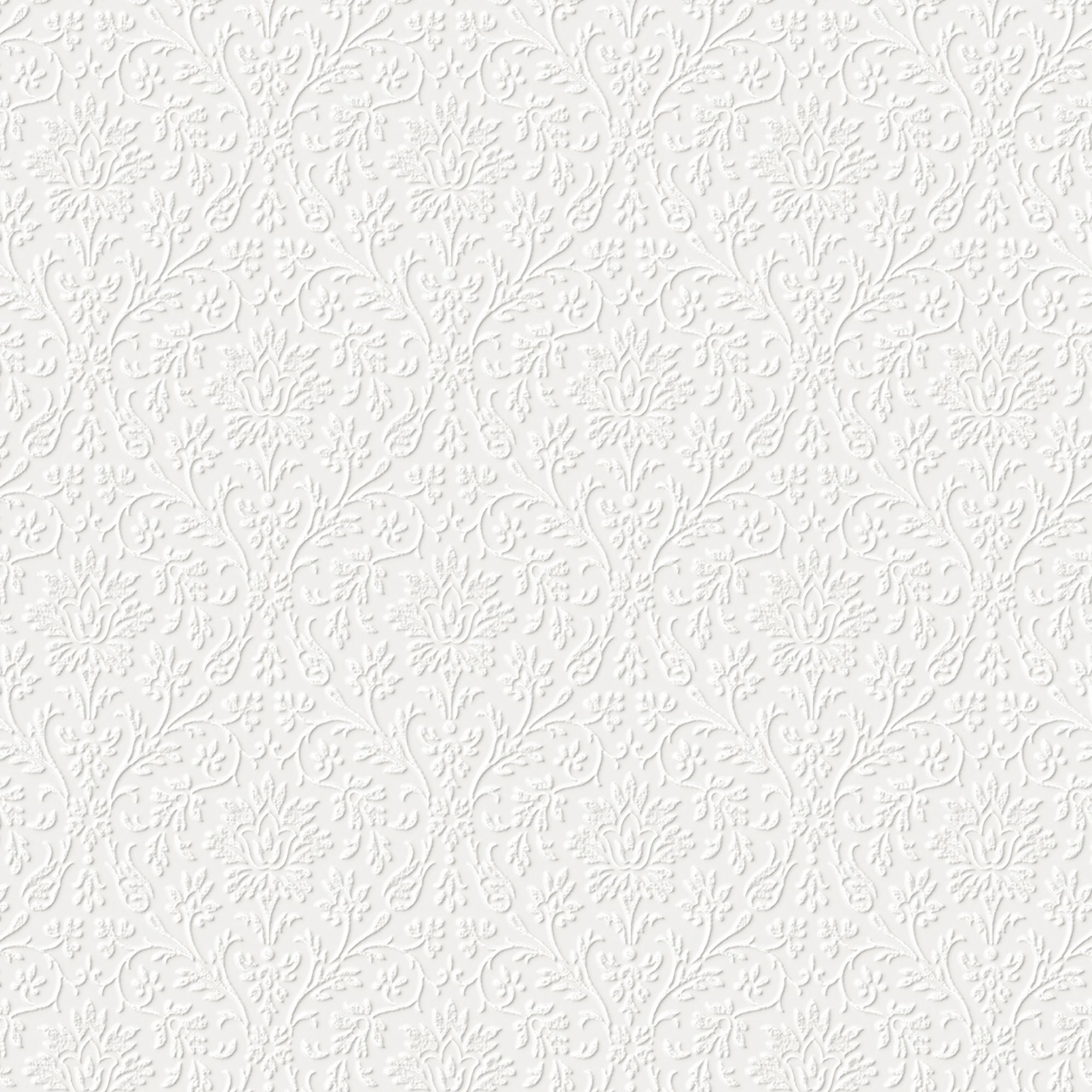 Laura Ashley Annecy White Damask Smooth Wallpaper Sample