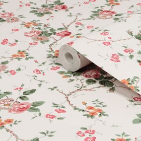 Laura Ashley Antique Pink Mountney Garden Smooth Wallpaper