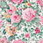 Laura Ashley Aveline Rose Pink Floral Smooth Wallpaper