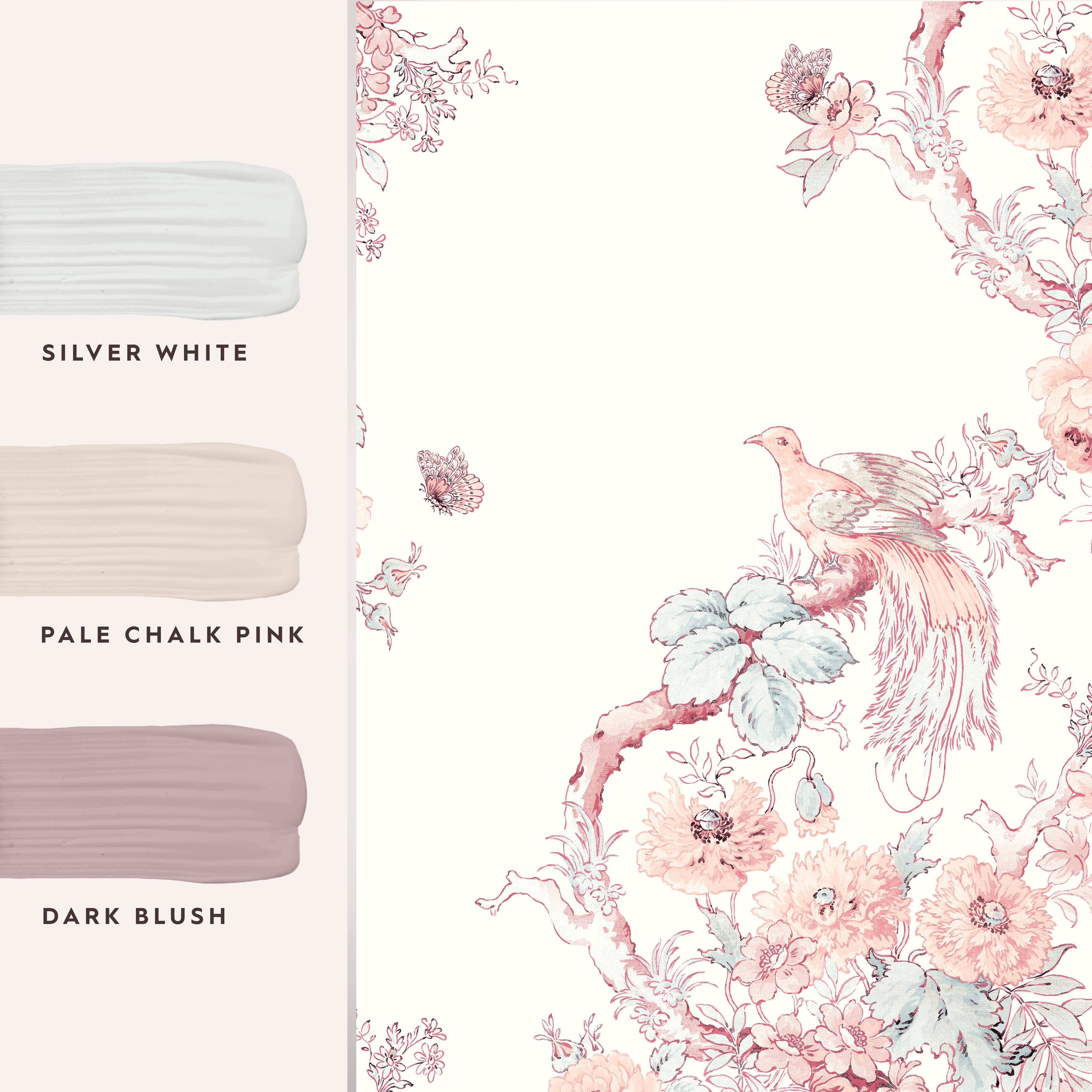 Laura Ashley Birtle Blush Pink Floral Matt Mural