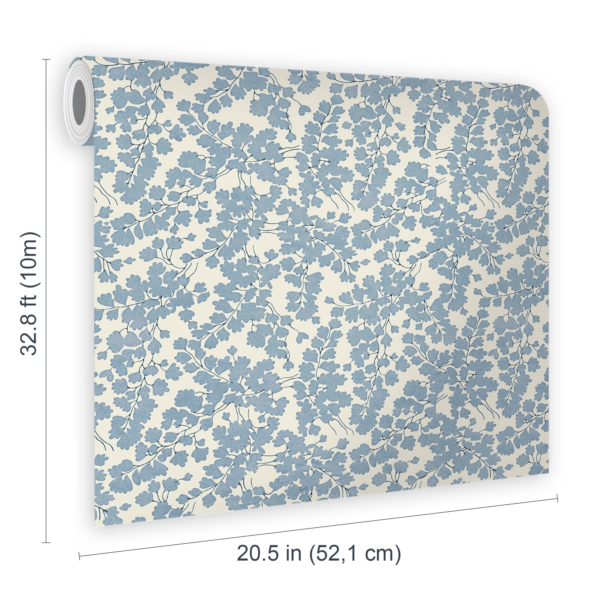 Laura Ashley Blue Cariad Smooth Wallpaper