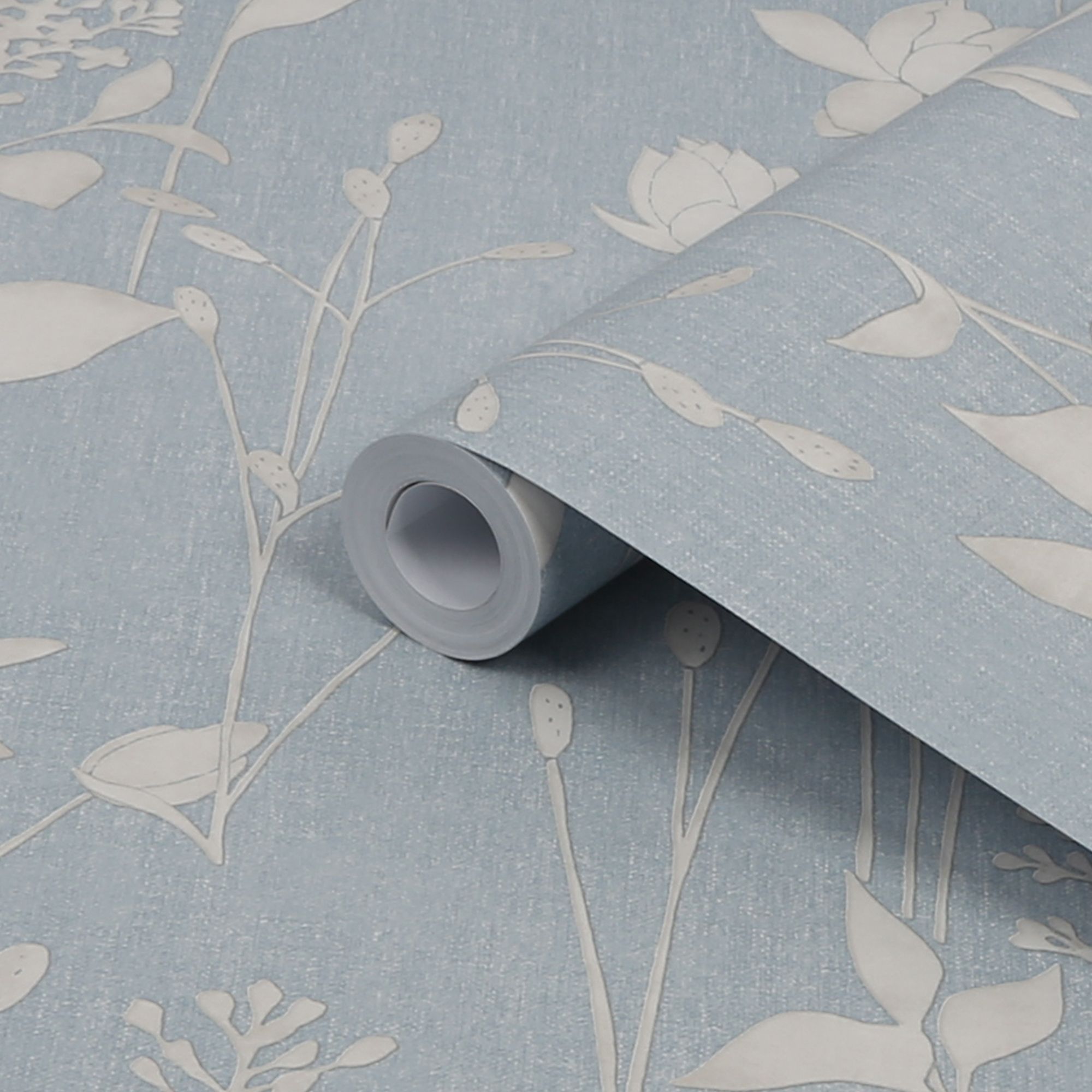 Laura Ashley Chalk blue Dragonfly garden Smooth Wallpaper Sample DIY