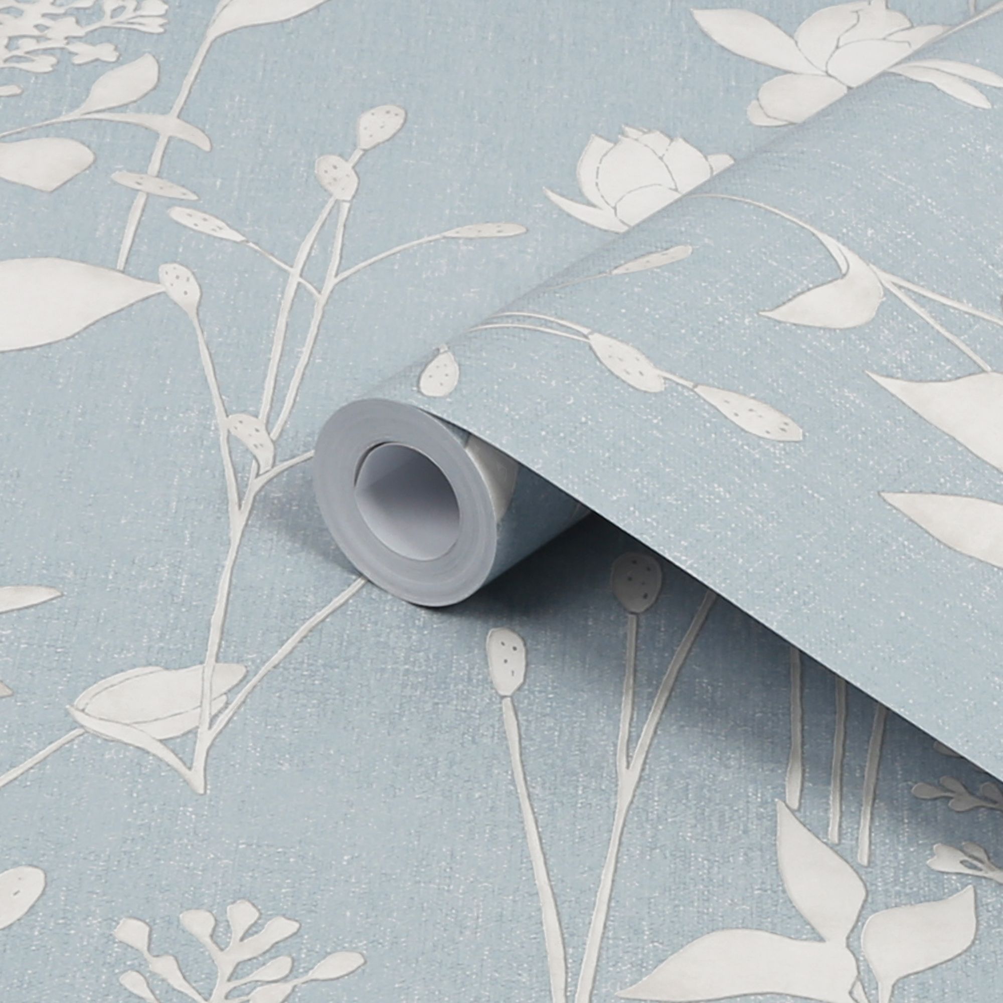 Laura Ashley Chalk blue Dragonfly garden Smooth Wallpaper