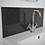 Laura Ashley Charcoal Mr Jones Glass Self-adhesive Bathroom Splashback (H)25cm (W)60cm