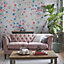 Laura Ashley Charlotte Coral Pink Floral Smooth Wallpaper